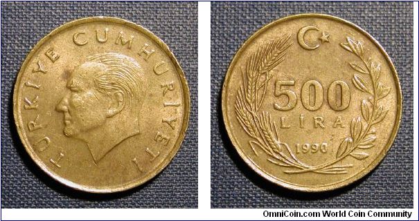 1990 Turkey 500 Lira