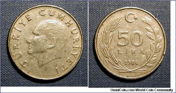 1986 Turkey 50 Lira