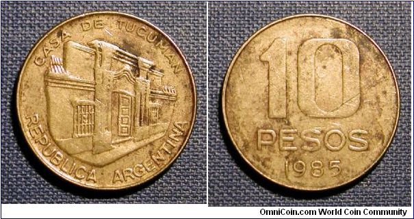 1985 Argentina 10 Pesos