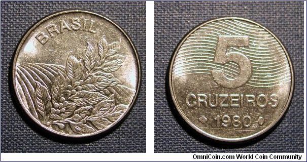 1980 Brazil 5 Cruzieros