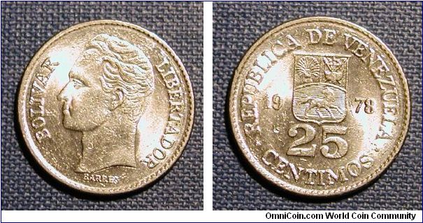 1978 Venezuela 25 Centimos