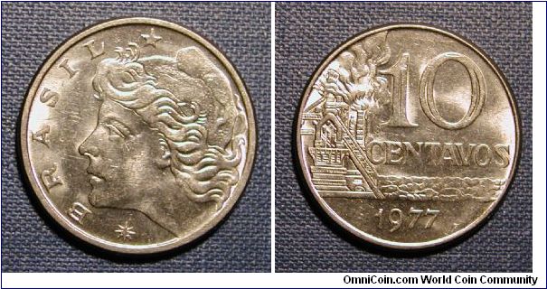 1977 Brazil 10 Centavos