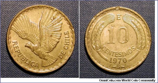 1970 Chile 10 Centesimos