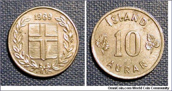 1969 Iceland 10 Aurar