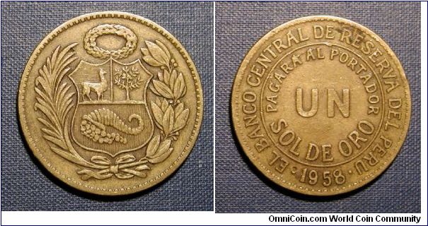 1958 Peru 1 Sol