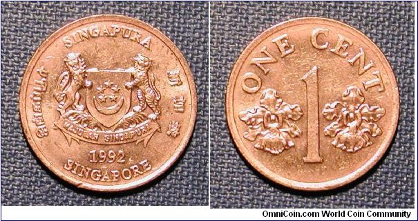 1992 Singapore 1 Cent