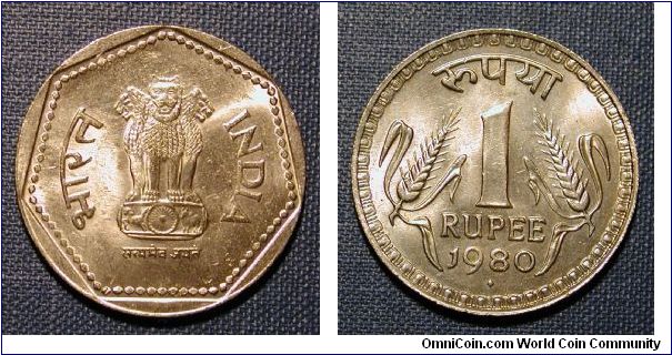 1989 India 1 Rupee