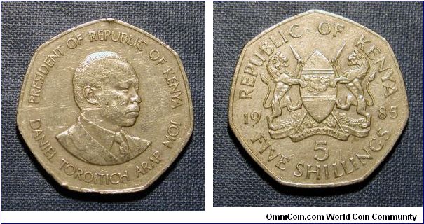 1985 Kenya 5 Shillings