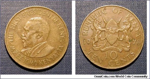 1978 Kenya 10 Cents