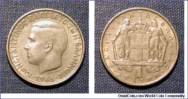 1966 Greece 1 Drachma