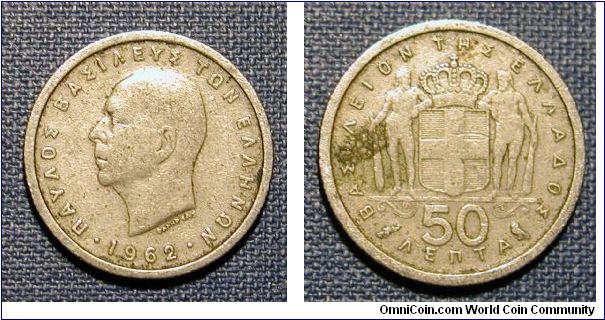 1962 Greece 50 Lepta