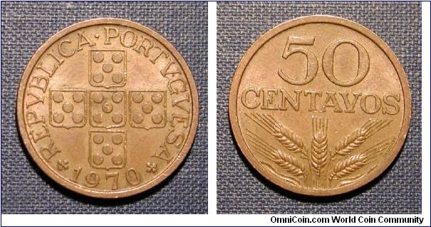 1970 Portugal 50 Centavos