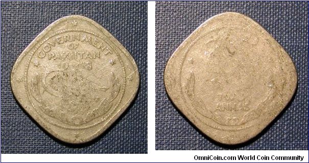 1948 Pakistan 2 Annas