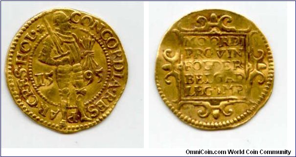 1595 Holland, Netherlands ducat