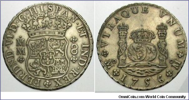 1756 Mexico 8 reale
