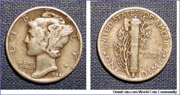Yet another 1944 Mercury Dime