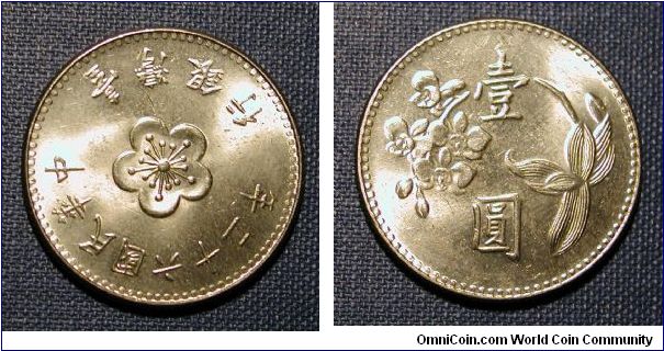 1974 Taiwan 1 Yuan