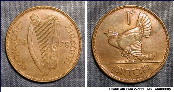 1928 Ireland 1 Penny