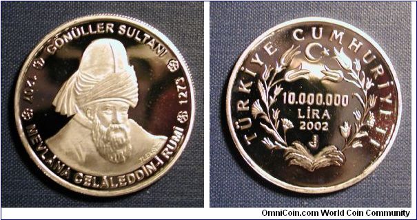 2002 Turkey 10,000,000 Lira