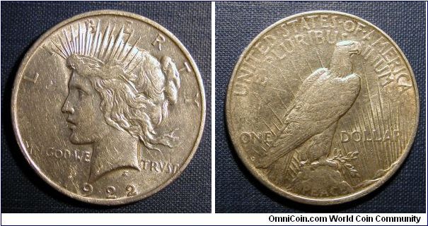 1922-D Peace Dollar