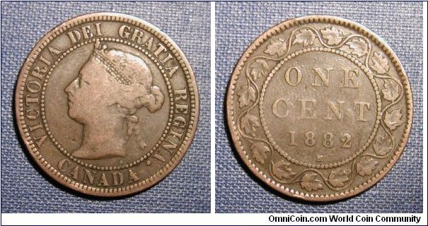 1882 Canada Large Cent