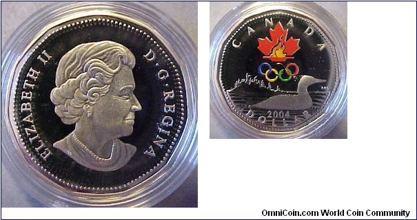 2004 Canada $1 Colorized Lucky Loonie