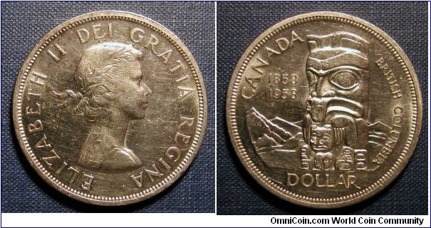 1958 Canada Totem Dollar