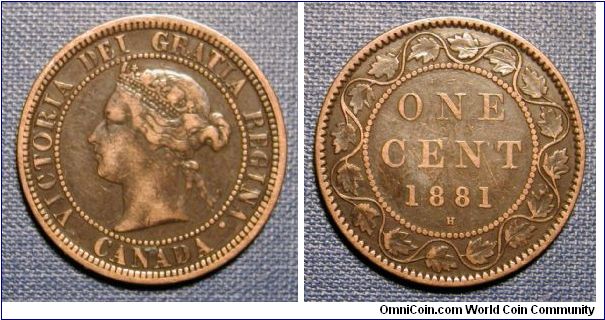 1881 Canada Large Cent