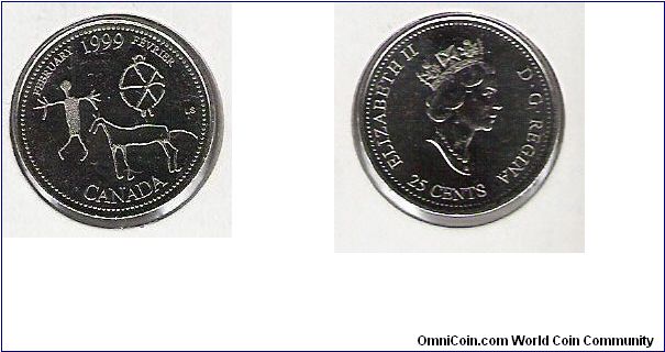 Canada 25 cents February