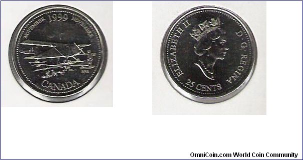 Canada 25 cents November