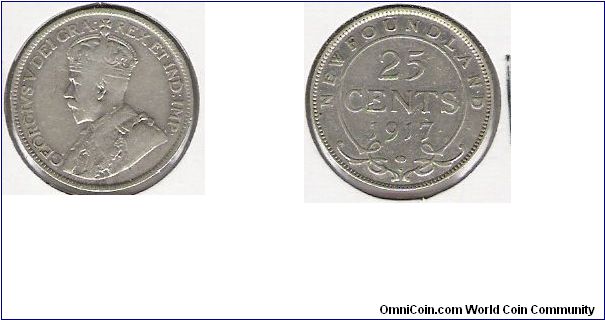 Newfoundland 1917C 25c
