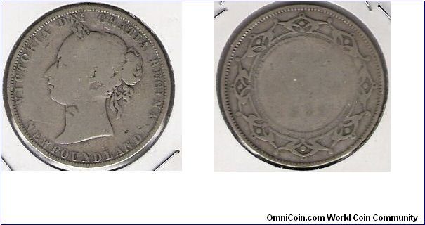 Newfoundland 1872H 50c (The reverse on Nfld. Victorian 50c tends to wear out by the time the obverse is down to VG-ish details)