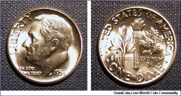 1956 Roosevelt Dime