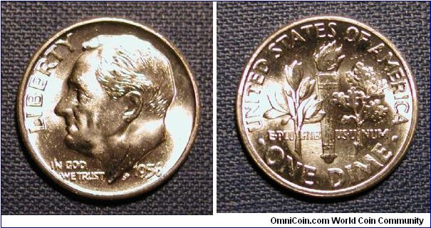 1956 Roosevelt Dime
