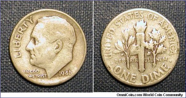 1946 Roosevelt Dime