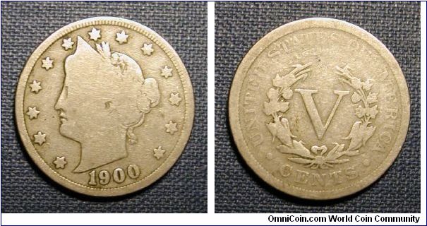 1900 Liberty V Nickel