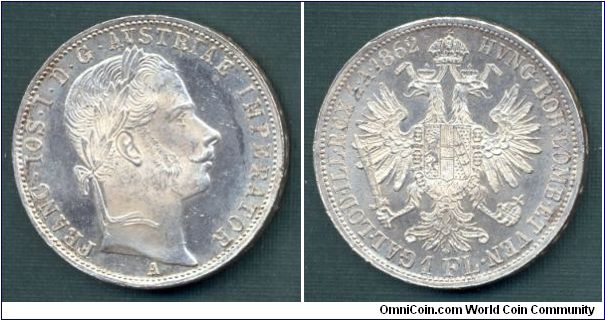 1862-A Austria 1 Florin