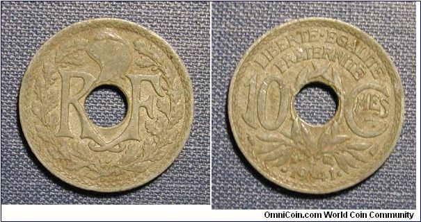 1941 France 10 Centimes