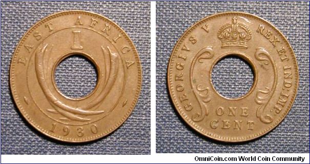 1930 East Africa 1 Cent