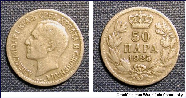 1925 Yugolslavia 50 Para