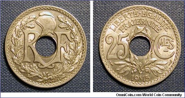1915 France 25 Centimes