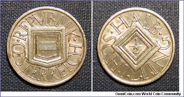 1925 Austria 1/2 Schilling