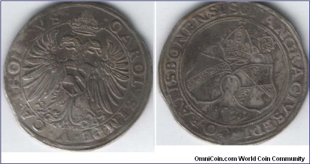 taler of karl V, from regensburg