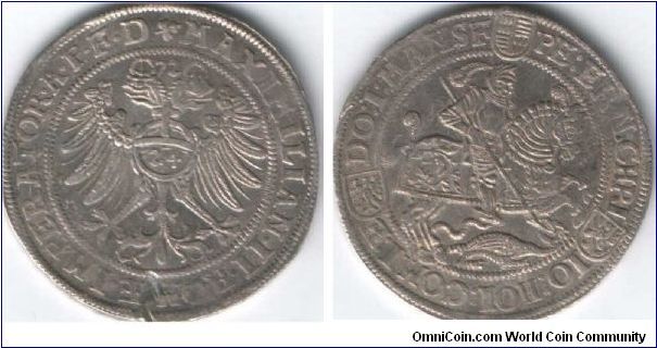 taler from mansfeld, maximilian II  the year is not OK because it has no year