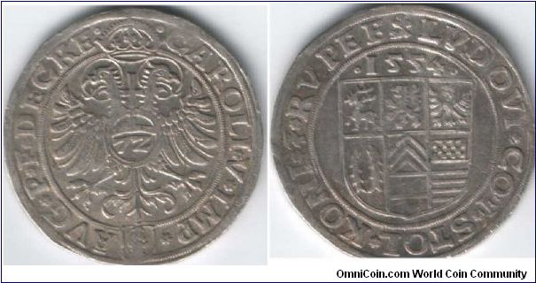 taler from stolberg, karl V