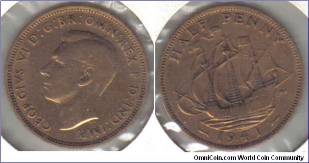 1941 UK Halfpenny