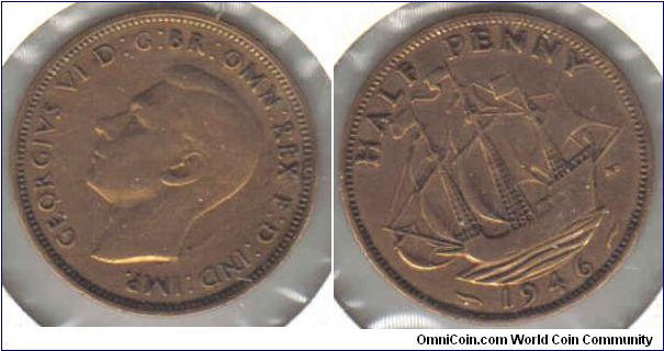 1946 UK Halfpenny