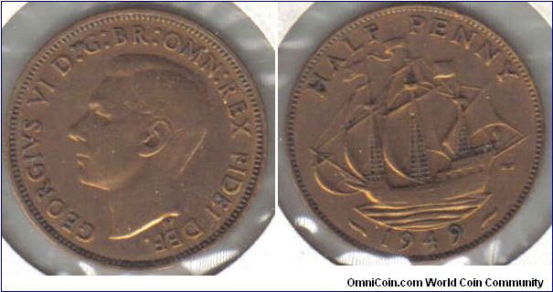 1949 UK Halfpenny