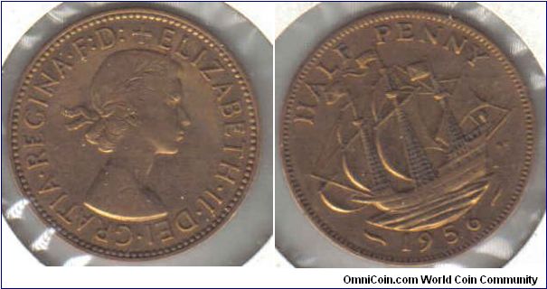 1956 UK Halfpenny