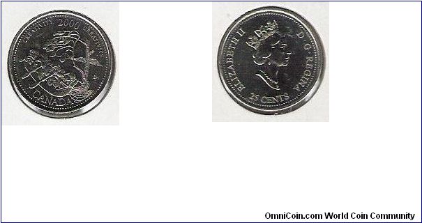 Canada 25 cents 
Theme:Creativity